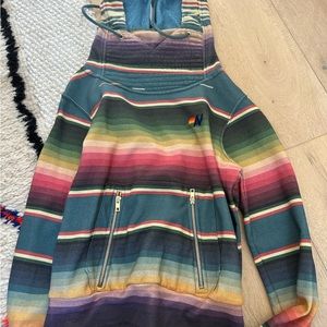 Aviator nation rainbow striped hoodie